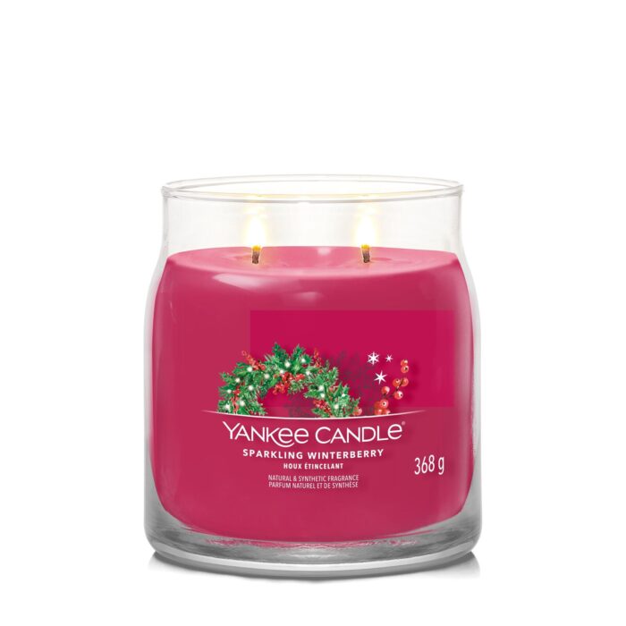 Sparkling Winterberry Signature Medium Jar 368g 2-Docht – Produktansicht