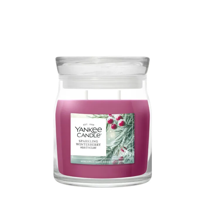 Sparkling Winterberry Signature Medium Jar 368g 2-Docht – Produktansicht