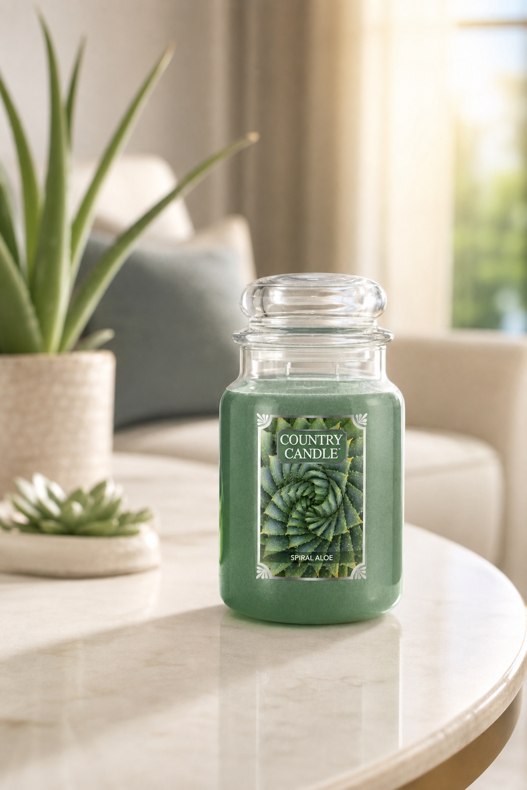 Spiral Aloe 680g in einer stimmungsvollen Anwendungsszene