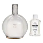 Aroma-Diffuser und Nachfüllflasche mit lesbarer Maison-Berger-Paris-Beschriftung