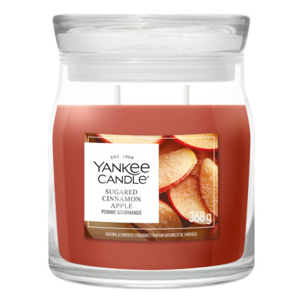 Yankee Candle Sugared Cinnamon Apple Kerze im Glas mit zwei Dochten
