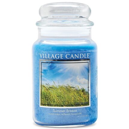 Blaue Summer Breeze Kerze von Village Candle im Glasgefäß