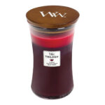 WoodWick Trilogy Kerze im Glas mit braunem Deckel