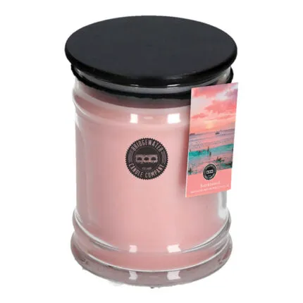 Bridgewater Sunkissed Duftkerze im Glas mit Strandmotiv auf dem Etikett