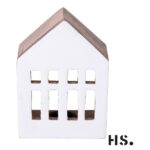 T-Light House Olaf, 6 x 6 x 8,5 cm, Weiß – Hauptansicht