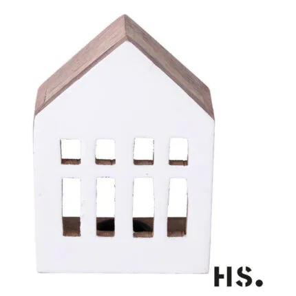 T-Light House Olaf, 6 x 6 x 8,5 cm, Weiß – Hauptansicht