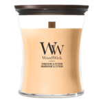 WoodWick Kerze Tangerine & Citron mit sichtbarem Docht und Deckel