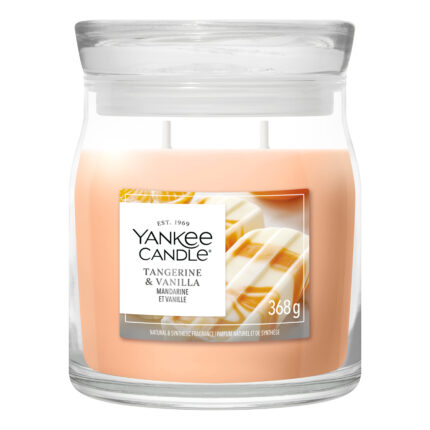 Yankee Candle Tangerine & Vanilla Kerze im Glas mit zwei Dochten