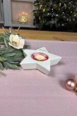 Teelichthalter Orione Stern cremeweiß 18,5cm – Produktansicht