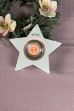 Teelichthalter Orione Stern cremeweiß 18,5cm – Produktansicht