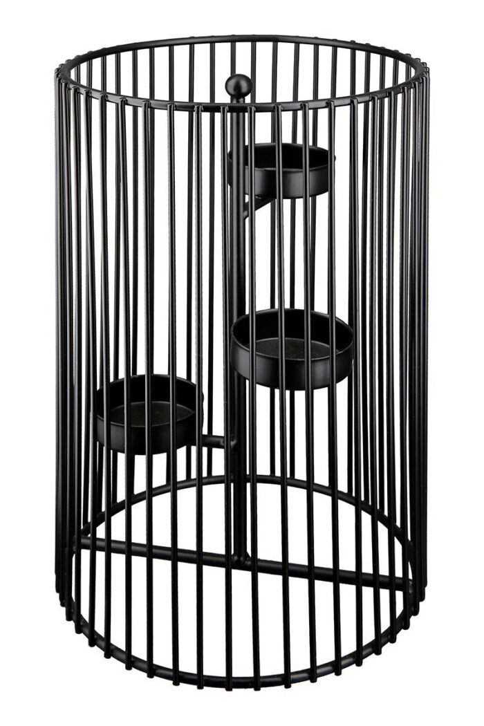 Teelichtleuchter Trixie 30cm schwarz Metall – Produktansicht