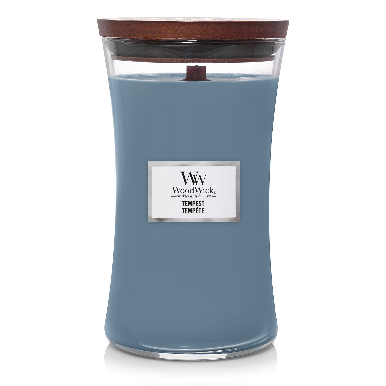 WoodWick Tempest Kerze frontal WoodWick Tempest Kerze im Glas mit sichtbarem Docht
