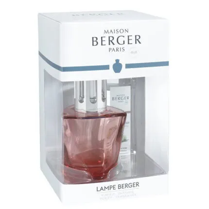 Rosa Lampe Berger in geöffneter Maison-Berger-Paris-Verpackung