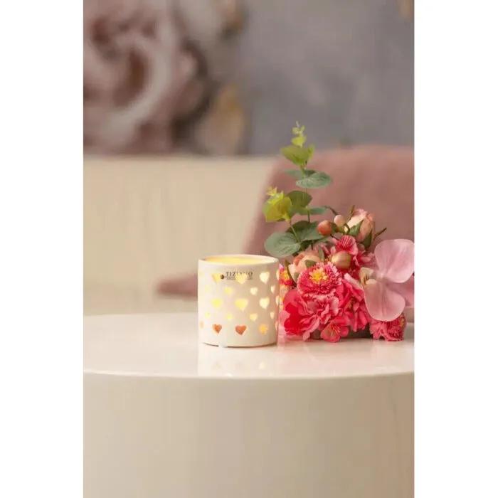 Tischlicht Set Amba weiß-creme – Produktansicht