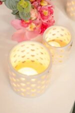 Tischlicht Set Amba weiß-creme – Produktansicht