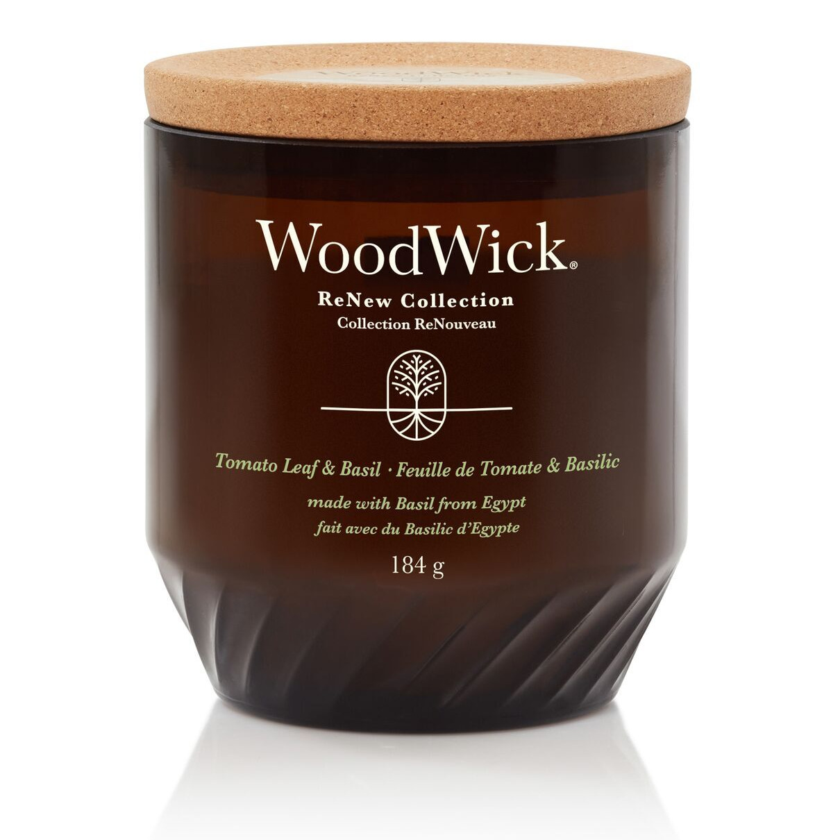 WoodWick Tomato Leaf & Basil Kerze WoodWick Tomato Leaf & Basil Kerze im braunen Glas mit Deckel