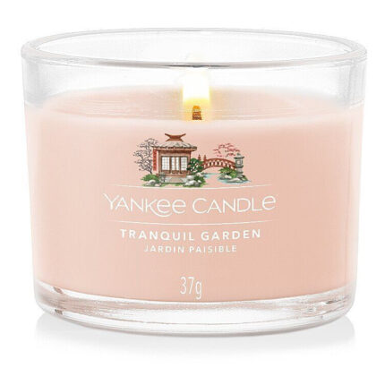 Yankee Candle Tranquil Garden Kerze im Glas mit sichtbarer Flamme