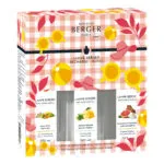 Maison Berger Paris Karton mit drei sichtbaren 250-ml-Nachfüllflaschen