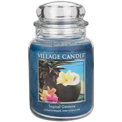 Village Candle Tropical Getaway Kerze im Glas mit Deckel
