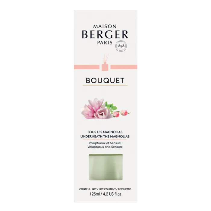 Maison Berger Verpackung mit Aufdruck Unter den Magnolien und 125 ml Inhalt