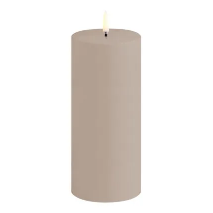 Uyuni Outdoor LED Stumpenkerze 7,8 x 17,8cm sandstone – Hauptansicht