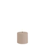Uyuni Outdoor LED Stumpenkerze 7,8 x 7,8cm sandstone – Produktansicht