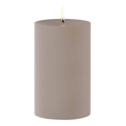 Uyuni Outdoor LED Stumpenkerze 8,4 x 15cm sandstone – Hauptansicht