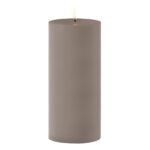 Uyuni Outdoor LED Stumpenkerze 8,4 x 20cm sandstone – Hauptansicht