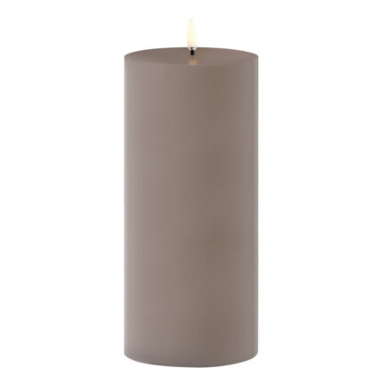 Uyuni Outdoor LED Stumpenkerze 8,4 x 20cm sandstone – Hauptansicht