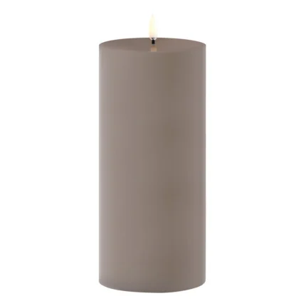 Uyuni Outdoor LED Stumpenkerze 8,4 x 20cm sandstone – Hauptansicht