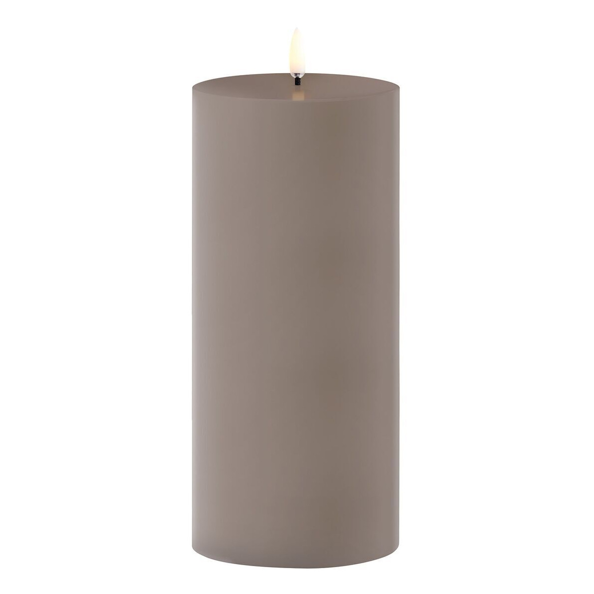 Uyuni Outdoor LED Stumpenkerze 8,4 x 20cm sandstone – Hauptansicht