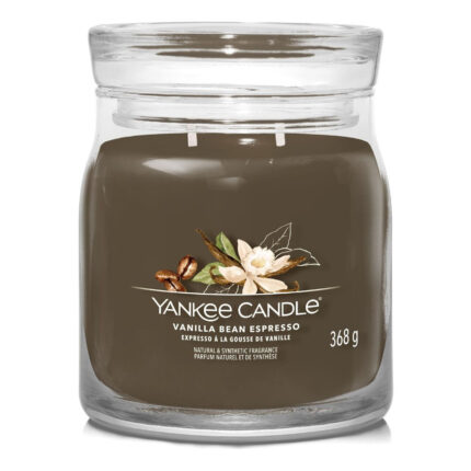 Yankee Candle Vanilla Bean Espresso Kerze im Glas mit Deckel