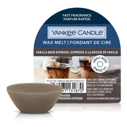 Yankee Candle Vanilla Bean Espresso Wachsmelt vor Verpackung