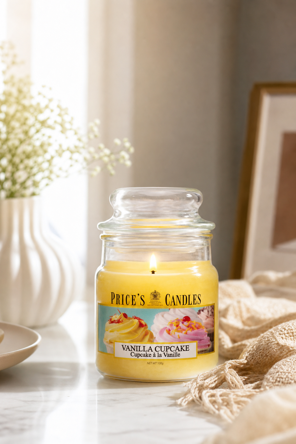 Vanilla Cupcake 100g in einer stimmungsvollen Anwendungsszene
