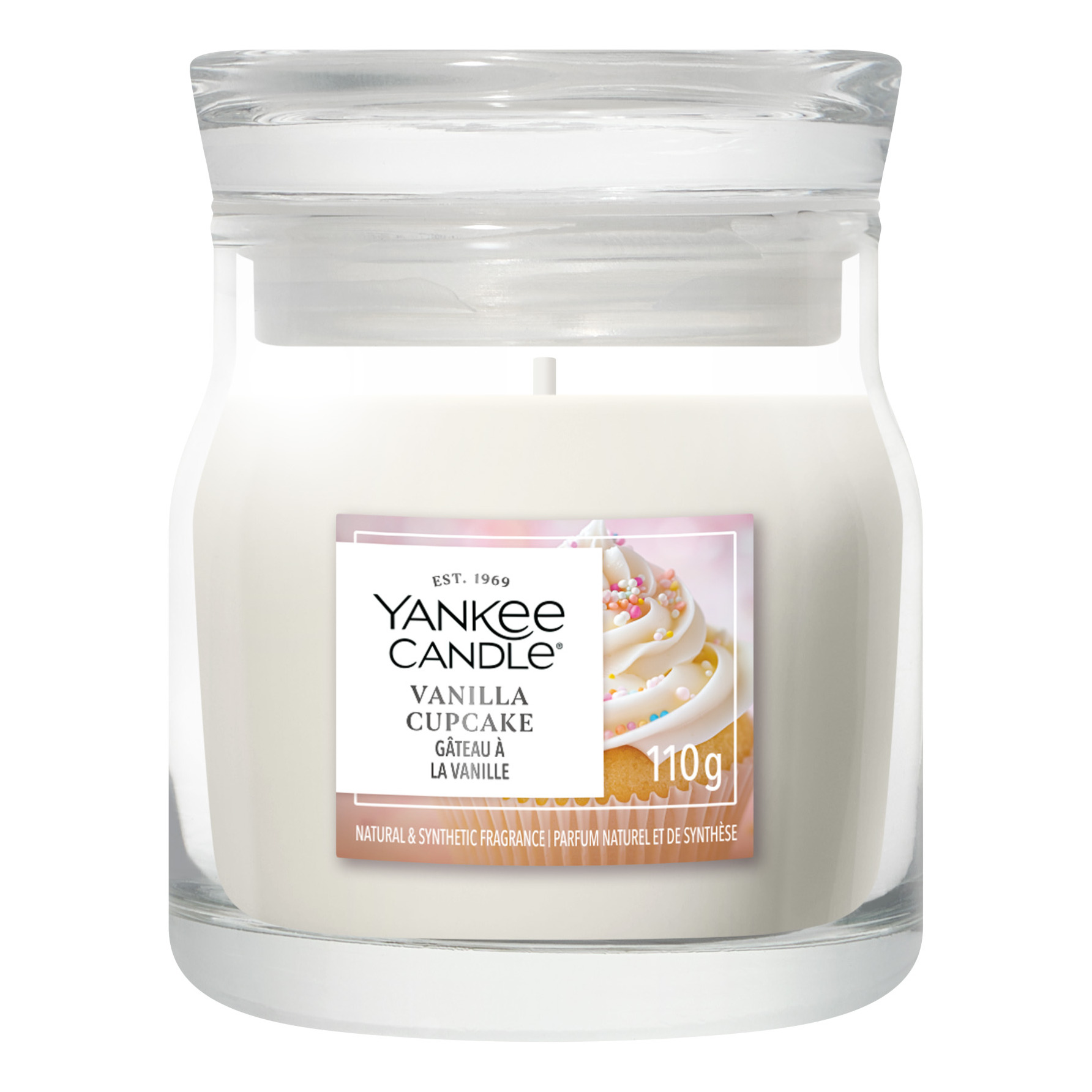 Vanilla Cupcake Duftkerze 110 g Yankee Candle Vanilla Cupcake Duftkerze im Glas mit Etikett