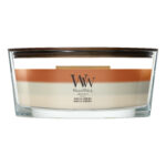 WoodWick Vanilla Embers Trilogy Kerze im Glas von vorne