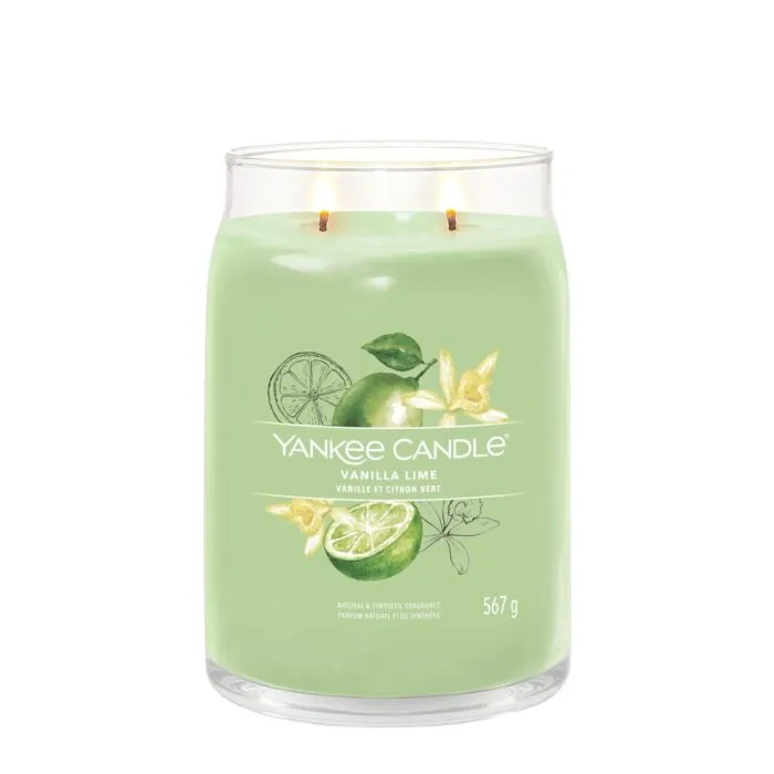 Vanilla Lime Signature Large Jar 567g 2-Docht – Produktansicht