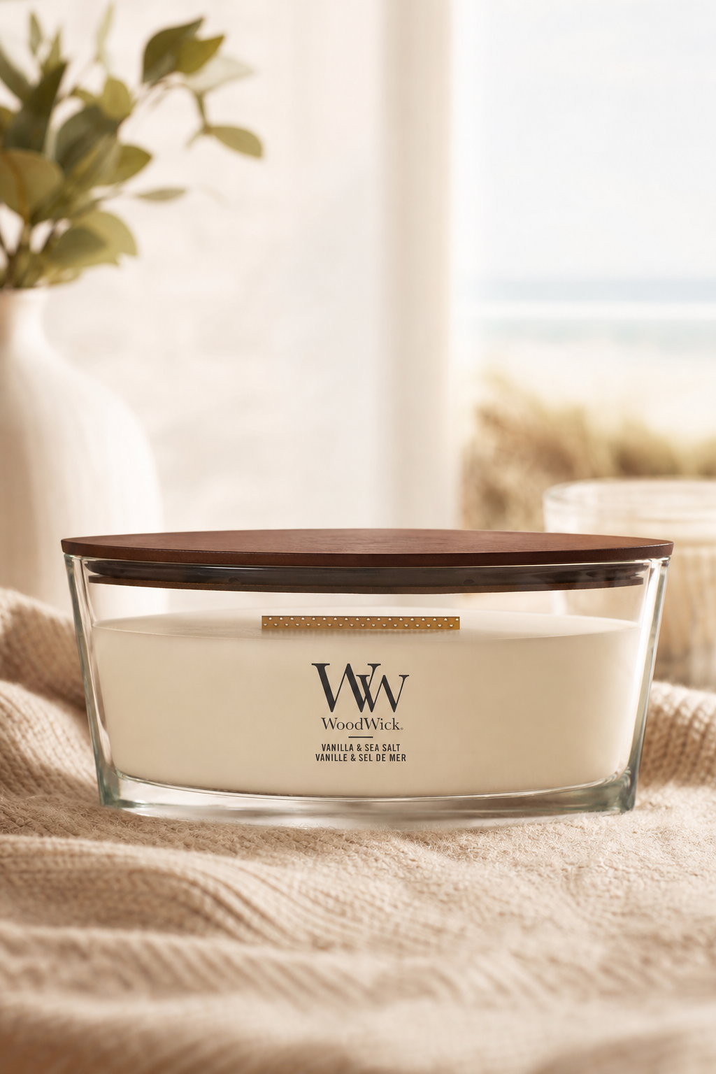 Vanilla & Sea Salt 454g in einer stimmungsvollen Anwendungsszene