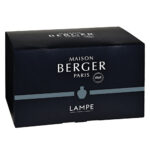Schwarzer Produktkarton von Maison Berger Paris mit Aufdruck LAMPE