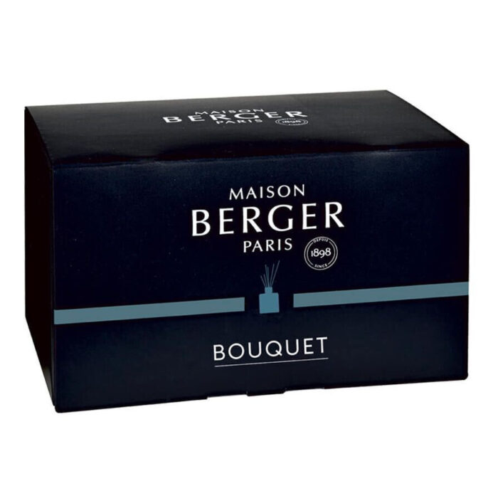 Schwarze Verpackung von Maison Berger Paris mit Aufschrift Bouquet