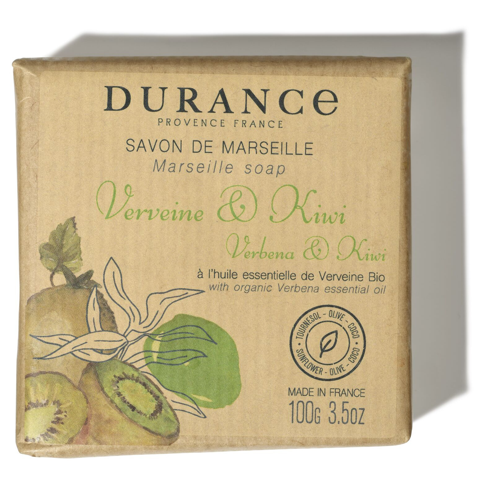 Produktbild Verbene & Kiwi Marseiller Seife 100g – Hauptansicht