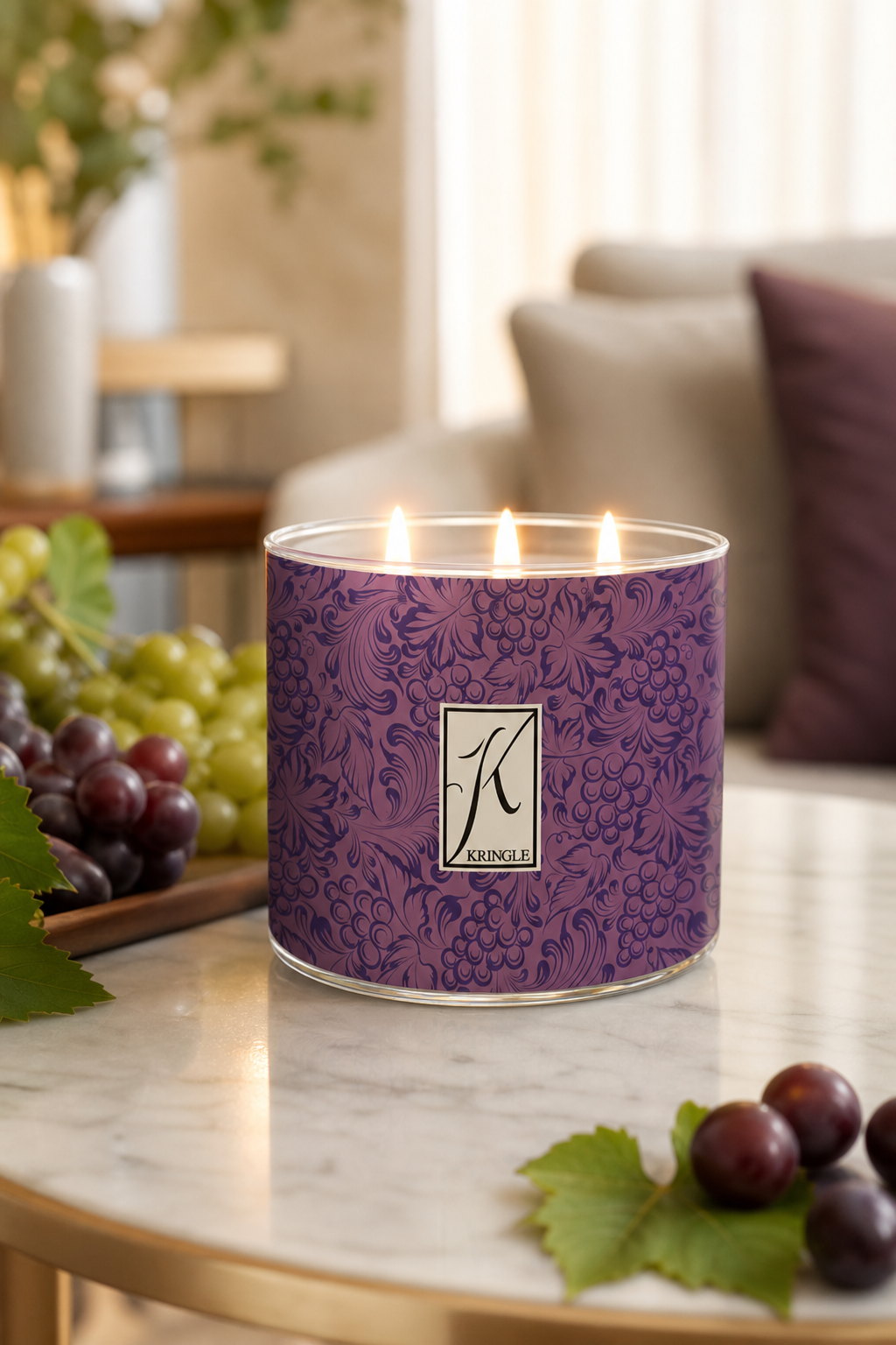 Vineyard Harvest 396g Tumbler 3-Docht in einer stimmungsvollen Anwendungsszene