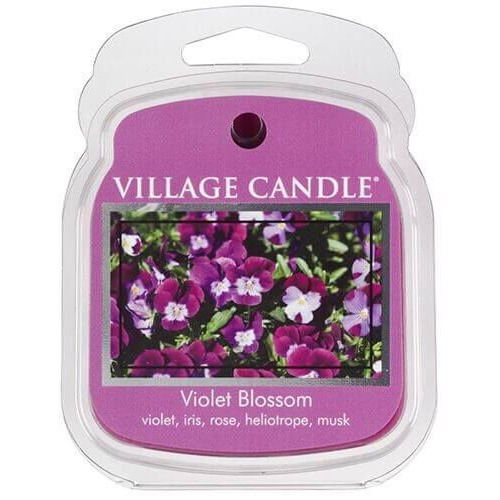 Violet Blossom Produktverpackung Village Candle Violet Blossom Duftprodukt in transparenter Hängeverpackung