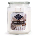 Frontansicht der Candle Brothers Warm & Cozy Kerze im Glas