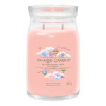 Yankee Candle Watercolour Skies Kerze mit Wolken- und Heißluftballonmotiv