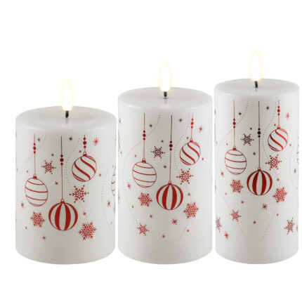 Weihnachts-Giftbox LED-Kerzen weiß – Produktansicht