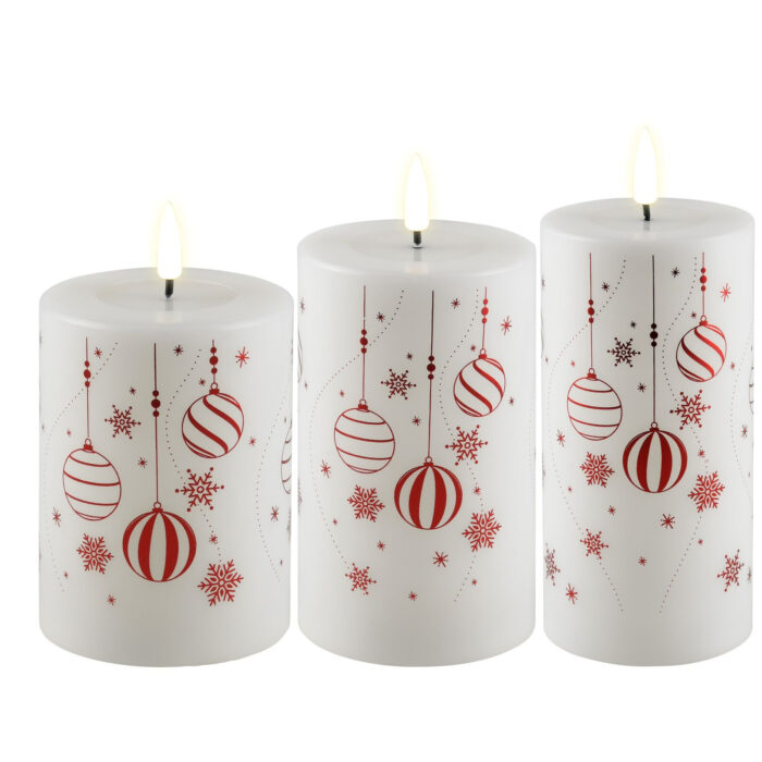 Weihnachts-Giftbox LED-Kerzen weiß – Produktansicht