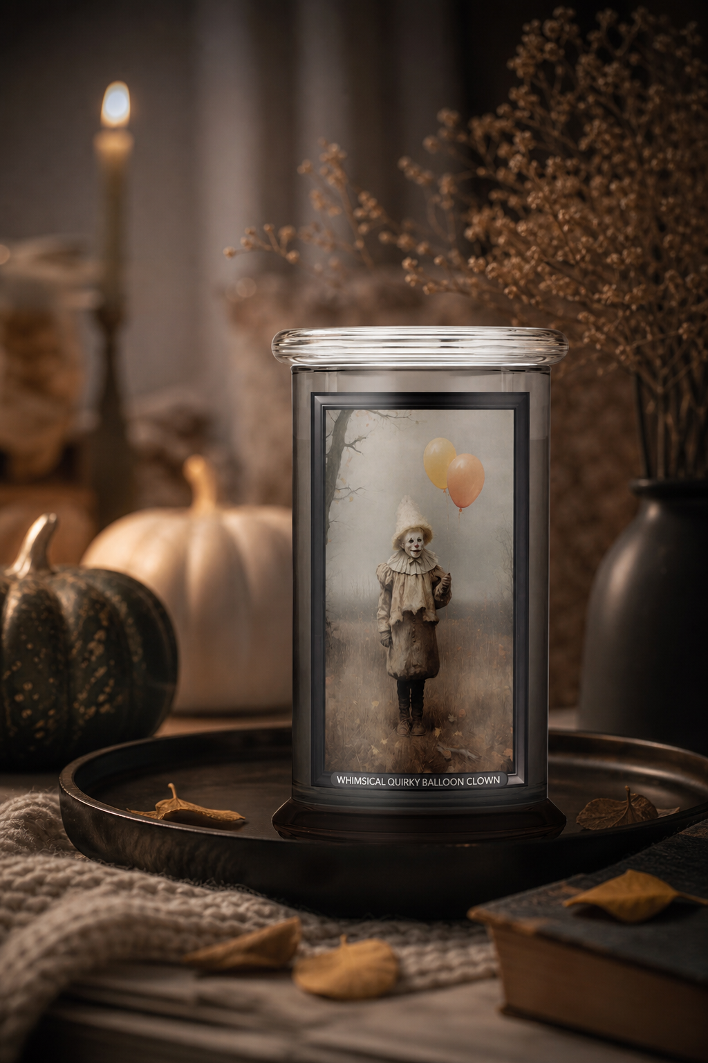 Whimsical Quirky Balloon Clown - Halloween Collection 623g in einer stimmungsvollen Anwendungsszene
