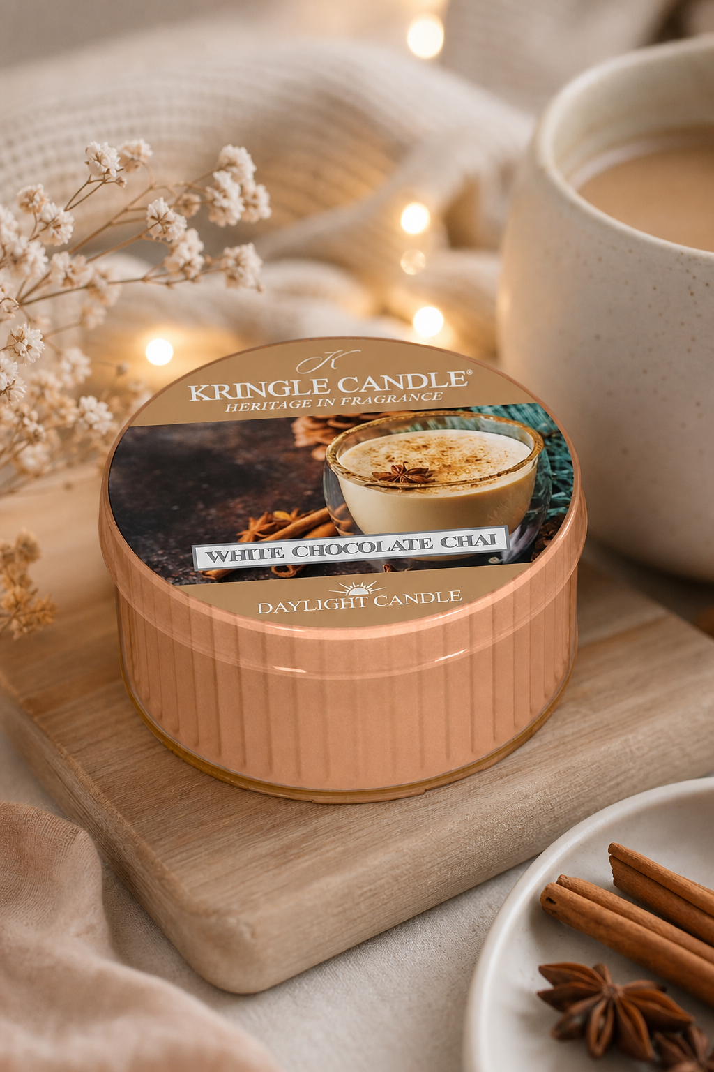White Chocolate Chai Daylight 42g in einer stimmungsvollen Anwendungsszene