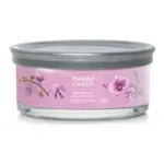 Yankee Candle Wild Orchid Tumbler mit rosa Orchideenetikett und Deckel